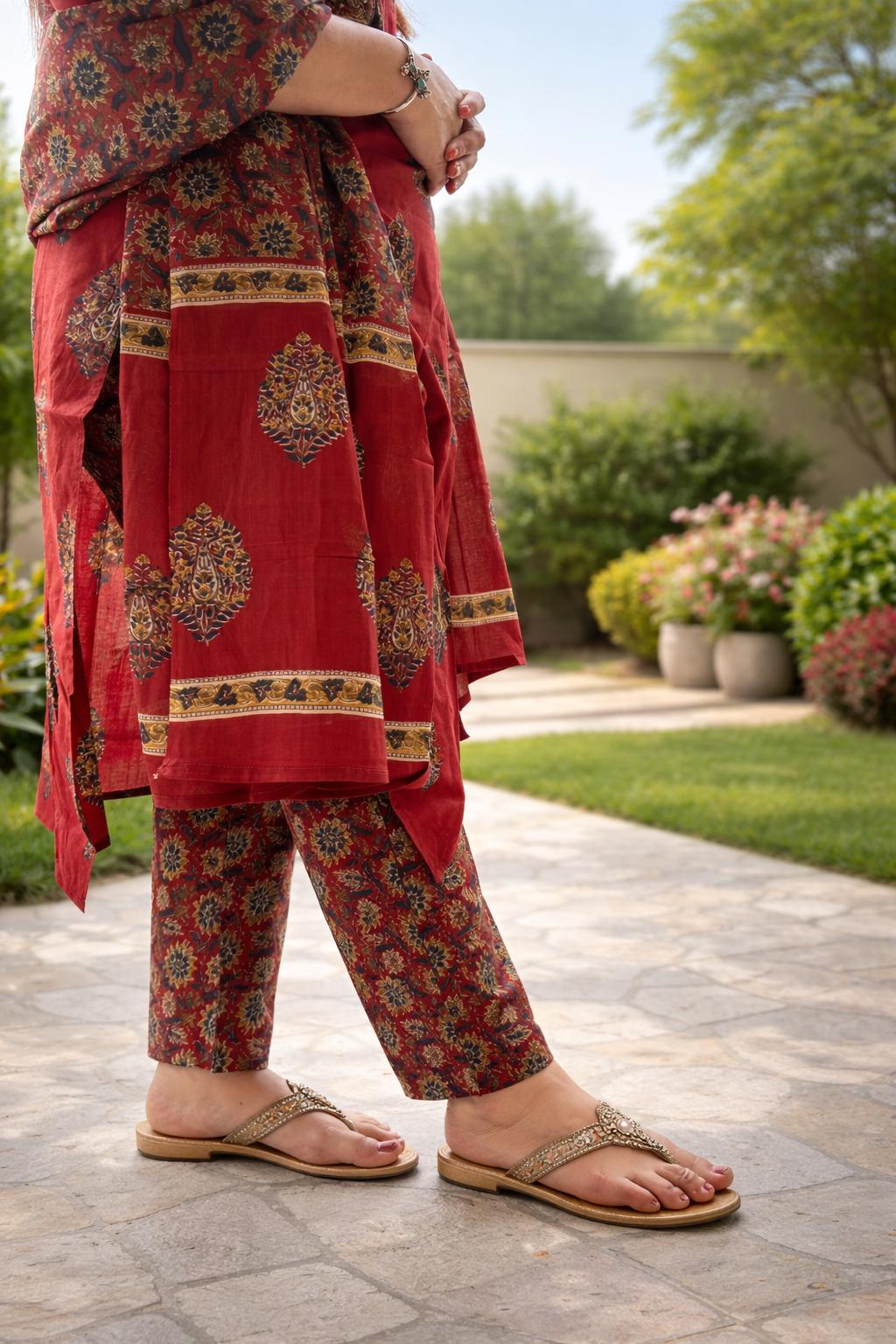 Elegant  Printed Kurta Set with Dupatta